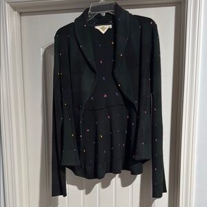 Stylish Black Blazer with Colorful Accents